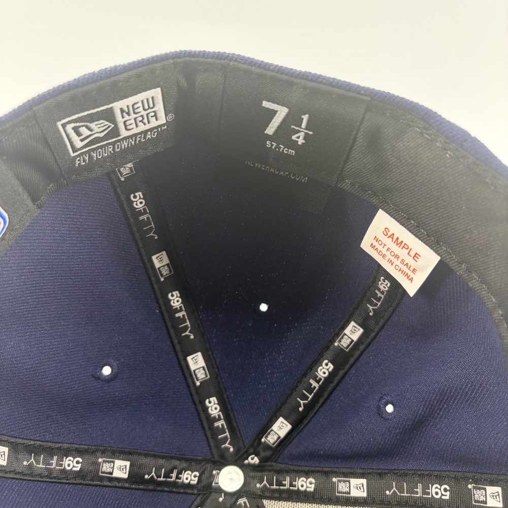 Dallas Cowboys New Era Big D Logo Blue 59FIFTY Fitted Hat Size 7 1/4 Sample - Picture 7 of 8